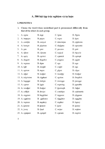 500 Câu trắc nghiệm và tự luận Tiếng Anh THPT Global Success (Có đáp án)