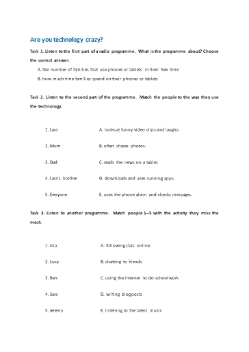 Bài tập bổ trợ Tiếng Anh Lớp 9 Global Success - Unit 11 - Phần: Listening (Có file nghe và đáp án)