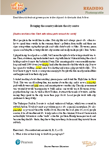 Bài tập bổ trợ Tiếng Anh Lớp 9 Global Success - Unit 2 - Phần: Reading (Có đáp án)