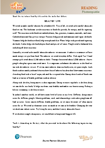 Bài tập bổ trợ Tiếng Anh Lớp 9 Global Success - Unit 3 - Phần: Reading (Có đáp án)