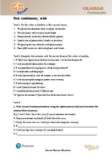 Bài tập bổ trợ Tiếng Anh Lớp 9 Global Success - Unit 4 - Phần: Grammar (Có đáp án)