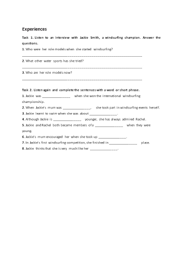 Bài tập bổ trợ Tiếng Anh Lớp 9 Global Success - Unit 5 - Phần: Listening (Có file nghe và đáp án)