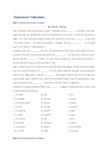 Bài tập bổ trợ Tiếng Anh Lớp 9 Global Success - Unit 5 - Phần: Vocabulary (Có đáp án)