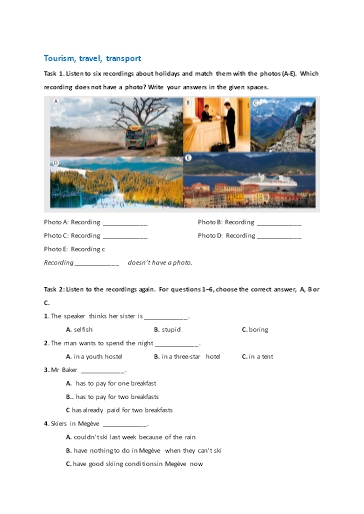 Bài tập bổ trợ Tiếng Anh Lớp 9 Global Success - Unit 8 - Phần: Listening (Có file nghe và đáp án)