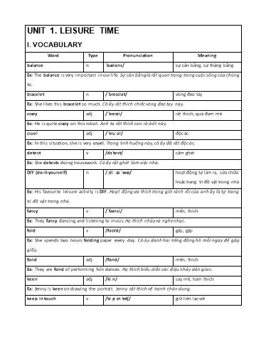 Bài tập chuyên sâu ngữ pháp Tiếng Anh Lớp 8 Global Success - Chương trình học kì 1 (Có đáp án)