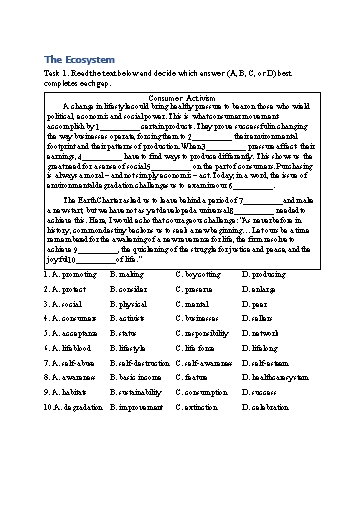 Bài tập Tiếng Anh Lớp 11 Global Success - Unit 10 - Phần: Vocabulary (Có đáp án)