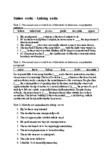 Bài tập Tiếng Anh Lớp 11 Global Success - Unit 3 - Phần: Grammar (Có đáp án)