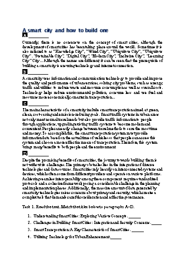 Bài tập Tiếng Anh Lớp 11 Global Success - Unit 3 - Phần: Reading (Có đáp án)