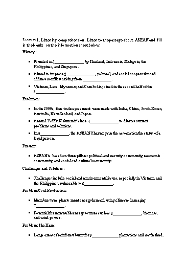 Bài tập Tiếng Anh Lớp 11 Global Success - Unit 4 - Phần: Listening (Có đáp án)