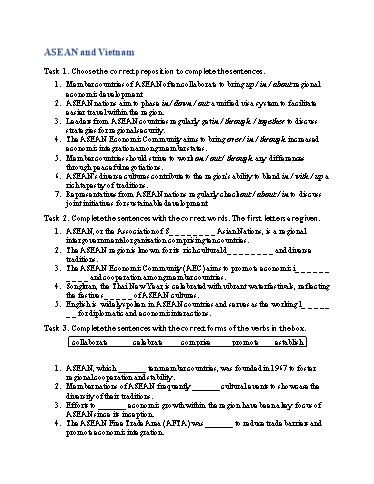 Bài tập Tiếng Anh Lớp 11 Global Success - Unit 4 - Phần: Vocabulary (Có đáp án)