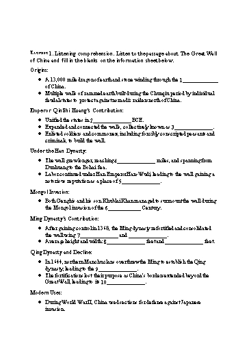 Bài tập Tiếng Anh Lớp 11 Global Success - Unit 6 - Phần: Listening (Có đáp án)