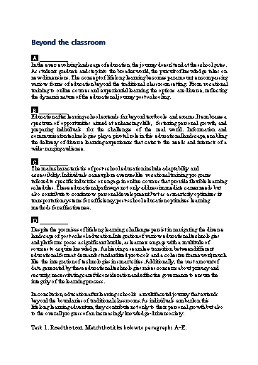 Bài tập Tiếng Anh Lớp 11 Global Success - Unit 7 - Phần: Reading (Có đáp án)