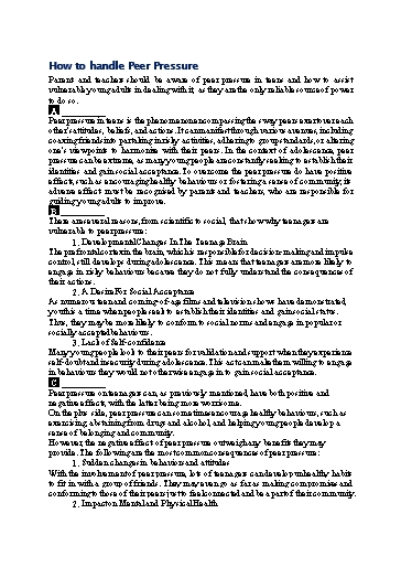 Bài tập Tiếng Anh Lớp 11 Global Success - Unit 9 - Phần: Reading (Có đáp án)