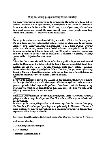 Bài tập Tiếng Anh Lớp 12 Global Success Extra - Unit 4 - Phần: Reading (Có đáp án)