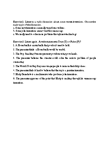 Bài tập Tiếng Anh Lớp 12 Global Success Extra - Unit 6 - Phần: Listening (Có file nghe và đáp án)