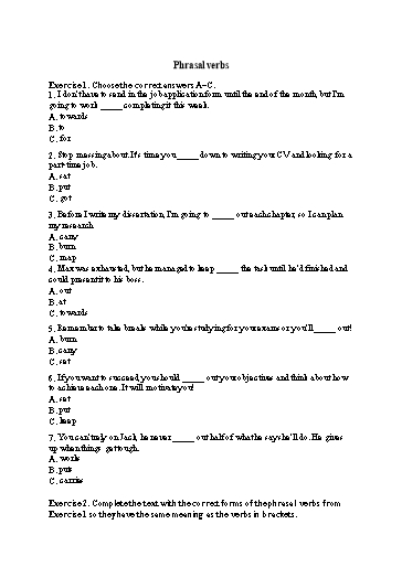 Bài tập Tiếng Anh Lớp 12 Global Success Extra - Unit 9 - Phần: Grammar (Có đáp án)