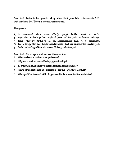 Bài tập Tiếng Anh Lớp 12 Global Success Extra - Unit 9 - Phần: Listening (Có file nghe và đáp án)