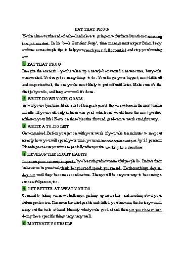 Bài tập Tiếng Anh Lớp 12 Global Success Extra - Unit 9 - Phần: Reading (Có đáp án)