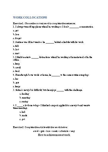 Bài tập Tiếng Anh Lớp 12 Global Success - Unit 5 - Phần: Vocabulary (Có đáp án)