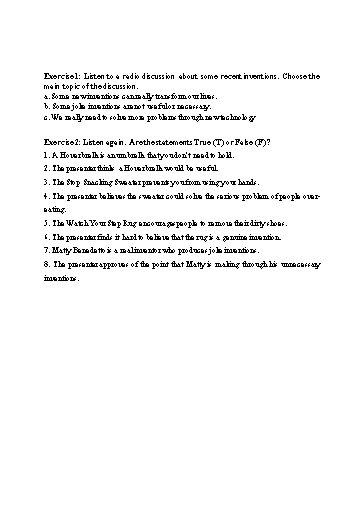 Bài tập Tiếng Anh Lớp 12 Global Success - Unit 6 - Phần: Listening (Có file nghe và đáp án)