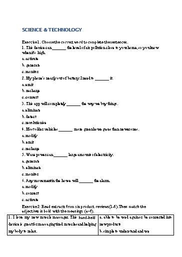 Bài tập Tiếng Anh Lớp 12 Global Success - Unit 6 - Phần: Vocabulary (Có đáp án)