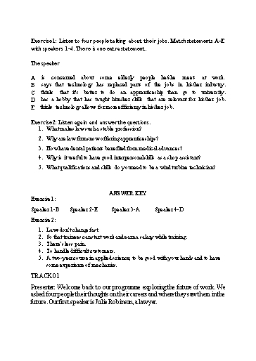 Bài tập Tiếng Anh Lớp 12 Global Success - Unit 9 - Phần: Listening (Có file nghe và đáp án)