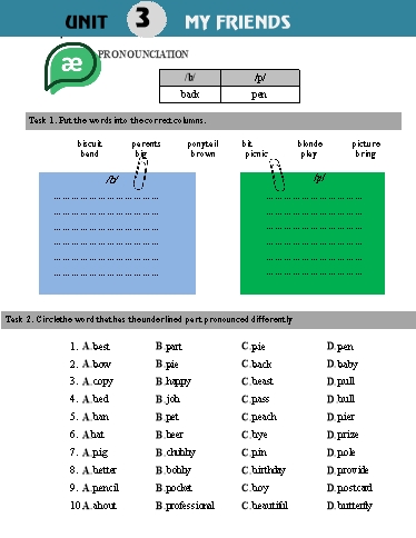 Bài tập Tiếng Anh Lớp 6 Global Success - Unit 3: My friends (Có file nghe và đáp án) Bài tập Tiếng Anh Lớp 6 Global Success - Unit 3: My friends (Có file nghe và đáp án)