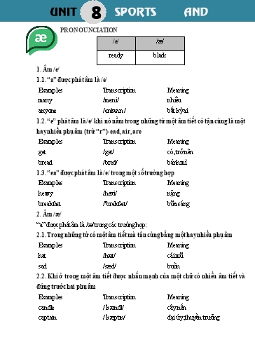 Bài tập Tiếng Anh Lớp 6 Global Success - Unit 8: Sports and games (Có file nghe và đáp án) Bài tập Tiếng Anh Lớp 6 Global Success - Unit 8: Sports and games (Có file nghe và đáp án)