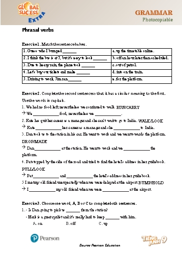 Bài tập Tiếng Anh Lớp 9 Global Success - Unit 1 - Phần: Grammar (Có đáp án)