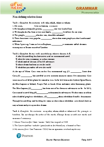 Bài tập Tiếng Anh Lớp 9 Global Success - Unit 10 - Phần: Grammar (Có đáp án)