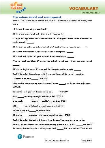 Bài tập Tiếng Anh Lớp 9 Global Success - Unit 10 - Phần: Vocabulary (Có đáp án)