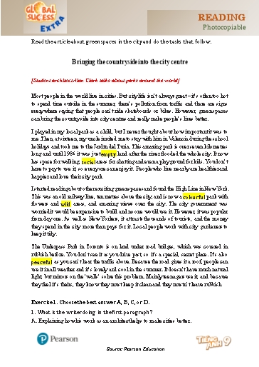 Bài tập Tiếng Anh Lớp 9 Global Success - Unit 2 - Phần: Reading (Có đáp án)