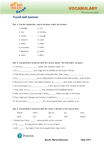 Bài tập Tiếng Anh Lớp 9 Global Success - Unit 8 - Phần: Vocabulary (Có đáp án)