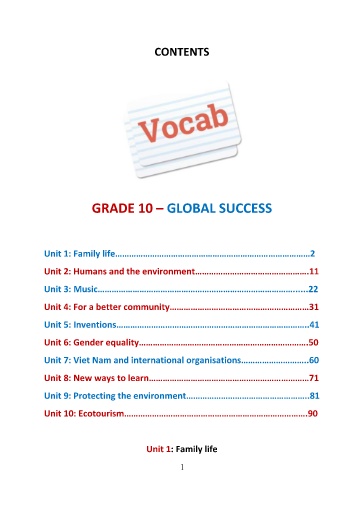 Bài tập từ vựng Tiếng Anh Lớp 10 Global Success - Chương trình cả năm (Có đáp án) Bài tập từ vựng Tiếng Anh Lớp 10 Global Success - Chương trình cả năm (Có đáp án)