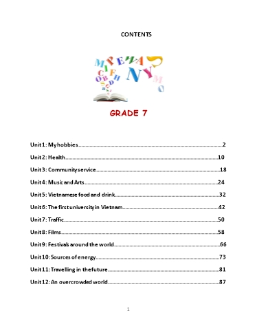 Bài tập từ vựng Tiếng Anh Lớp 7 Global Success (Có đáp án)