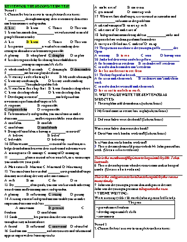 Đề cương ôn tập học kì 2 Tiếng Anh Lớp 11 Global Success - Năm học 2023-2024 (Có đáp án)