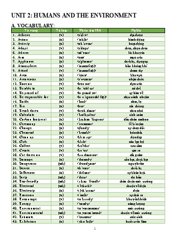 Đề kiểm tra học kì 1 Tiếng Anh Lớp 10 Global Success - Unit 2: Humans and the environment (Có file nghe và đáp án) Đề kiểm tra học kì 1 Tiếng Anh Lớp 10 Global Success - Unit 2: Humans and the environment (Có file nghe và đáp án)