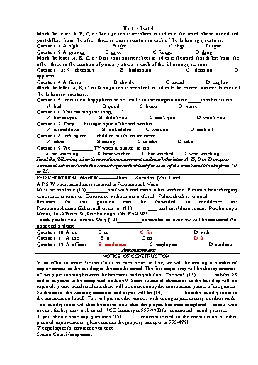 Kiểm tra Tiếng Anh Lớp 12 Global Success - Unit 1: Life stories we admire - Test 4 (Có đáp án)