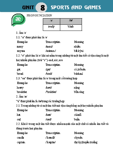 Luyện nghe Tiếng Anh Lớp 6 Global Success - Unit 8: Sports and games (Có file nghe và đáp án) Luyện nghe Tiếng Anh Lớp 6 Global Success - Unit 8: Sports and games (Có file nghe và đáp án)