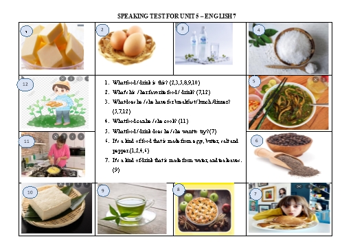 Luyện nói Tiếng Anh Lớp 7 Global Success theo unit - Unit 5