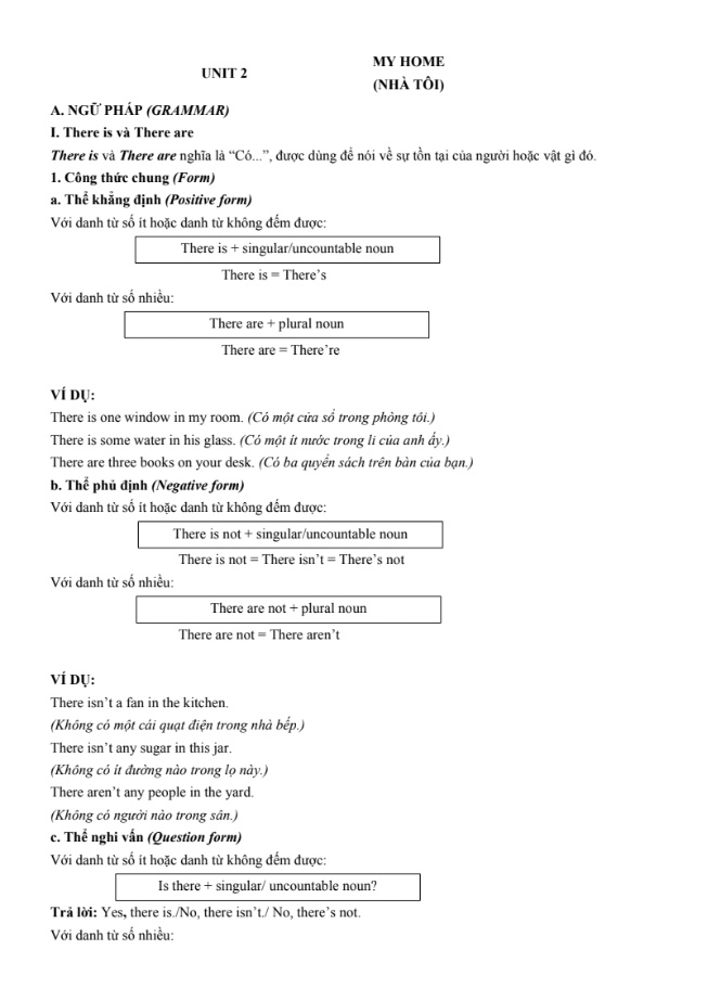 Ngữ pháp và bài tập thực hành Tiếng Anh Lớp 6 Global Success - Unit 6: Our Tet holiday (Có đáp án)