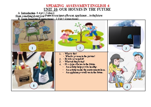 Topic Speaking Tiếng Anh Lớp 6 Global Success - Unit 10: Our houses in the future