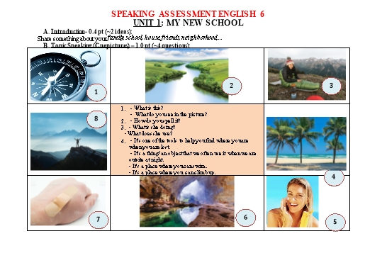 Topic Speaking Tiếng Anh Lớp 6 Global Success - Unit 5: Natural wonders of the world