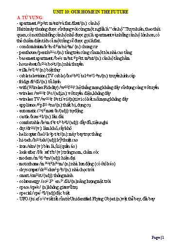 Bài tập bổ trợ Tiếng Anh Lớp 6 Global Success - Unit 10: Our home in the future (Có đáp án) Bài tập bổ trợ Tiếng Anh Lớp 6 Global Success - Unit 10: Our home in the future (Có đáp án)