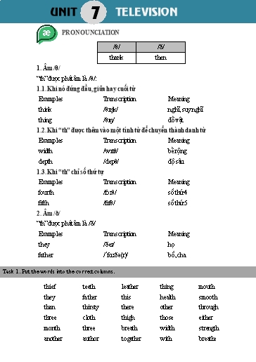 Bài tập bổ trợ Tiếng Anh Lớp 6 Global Success - Unit 7: Television (Kèm file nghe và đáp án) Bài tập bổ trợ Tiếng Anh Lớp 6 Global Success - Unit 7: Television (Kèm file nghe và đáp án)
