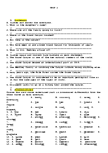 Bài tập chuyên sâu Tiếng Anh Lớp 6 Global Success - Unit 5 (Có file nghe và đáp án) Bài tập chuyên sâu Tiếng Anh Lớp 6 Global Success - Unit 5 (Có file nghe và đáp án)