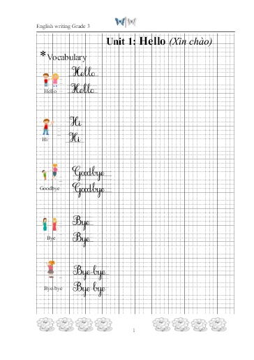 Luyện viết Tiếng Anh Lớp 3 Global Success